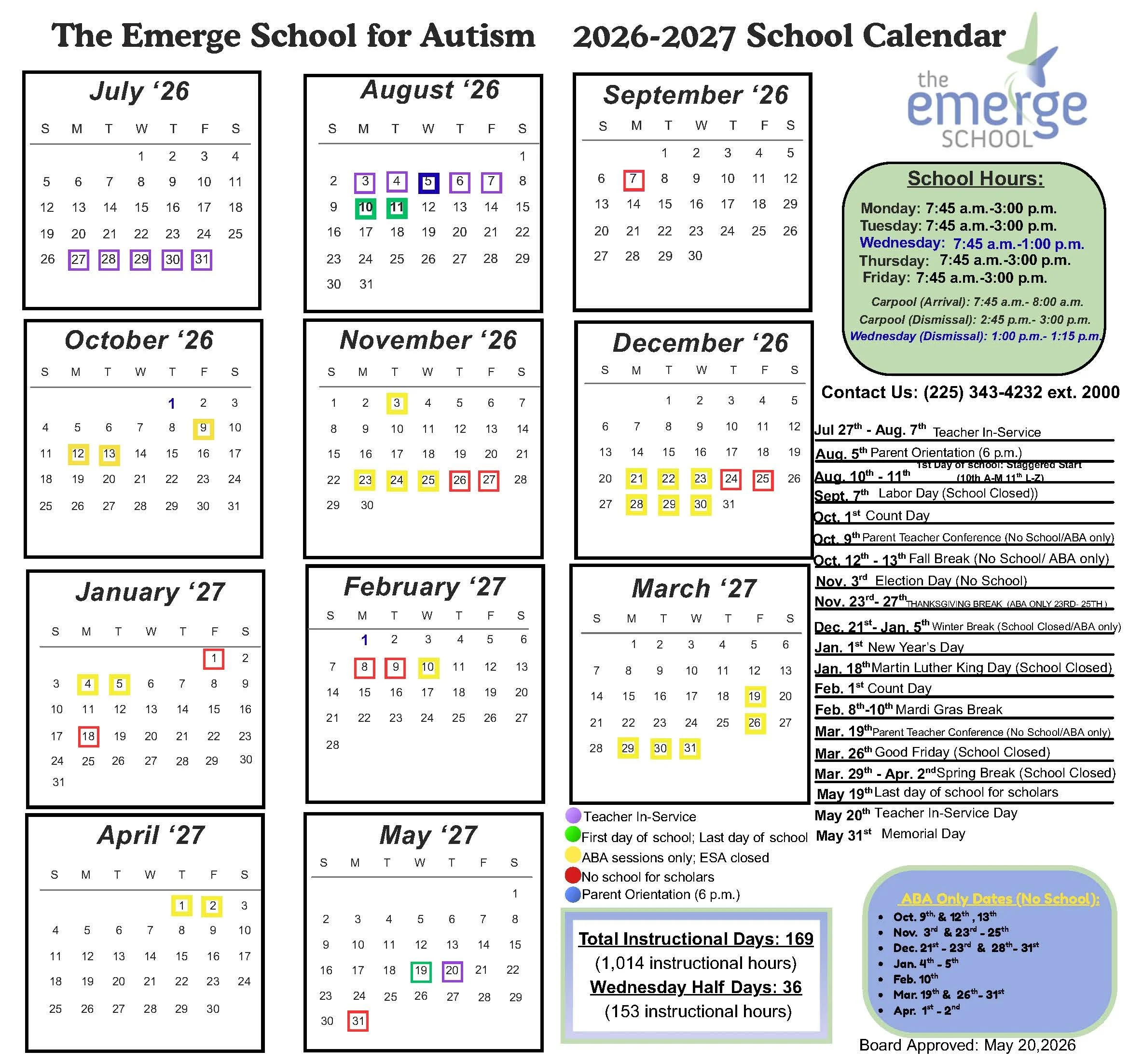 Calendar — The Emerge School